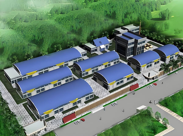 拱形屋面结构助力工业厂房高效建设，施工优势凸显拱形屋面工地实景图
